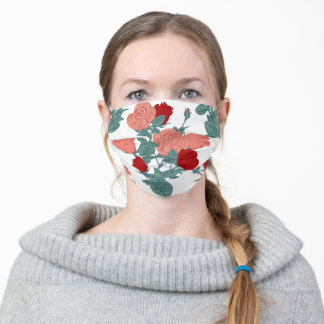 Roos van katoen 🌹 drukgezichtmasker stoffen mondmasker