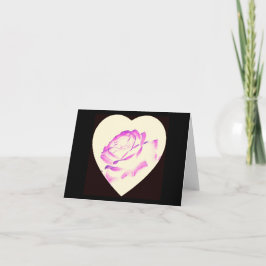 Roos van liefde Gevouwen Dank je wel Bedankkaart