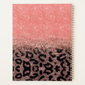 Roos van luipaard Gold Glitter 2023 Planner met na (Achterkant)
