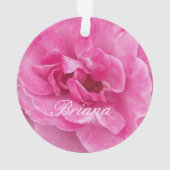 Roos van roze tuin ornament (achterkant)