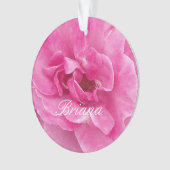 Roos van roze tuin ornament (voorkant)