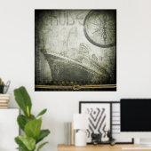 Roos van scheepswind Poster (Thuiskantoor)