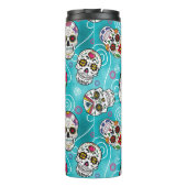 Roos van suikerriet Turquoise ID725 Thermosbeker (Achterkant)