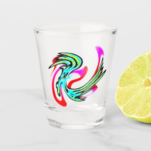 Roos van verdeelde liefde shot glas (Voorkant)