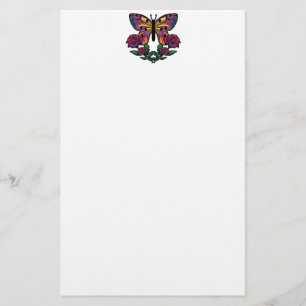 Roos van vlinder briefpapier