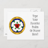 Roos van witte en groene luther briefkaart (Voorkant / Achterkant)