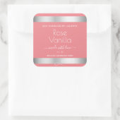 Roos vanille geur roze zilver soja kaarsen labels (Tas)