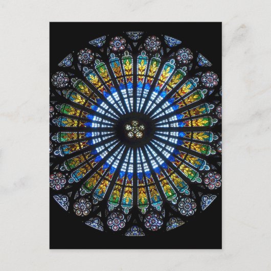 roos venster briefkaart (Voorkant)