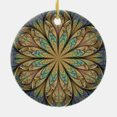 Roos-vensterversiering Keramisch Ornament (Achterkant)