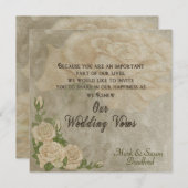  Roos Vernieuwing Wedding Vows - Uitnodiging (Voorkant / Achterkant)