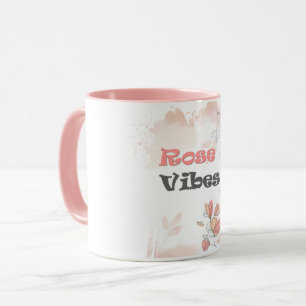 Roos Vibes – Esthetische Bloemige Sfeer Mok