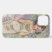 Roos (vier bloemen), Alphonse Mucha Case-Mate iPhone Case (Achterkant (horizontaal))