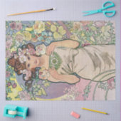 Roos (vier bloemen), Alphonse Mucha Tissuepapier (Craft)