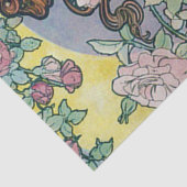 Roos (vier bloemen), Alphonse Mucha Tissuepapier (Detail)