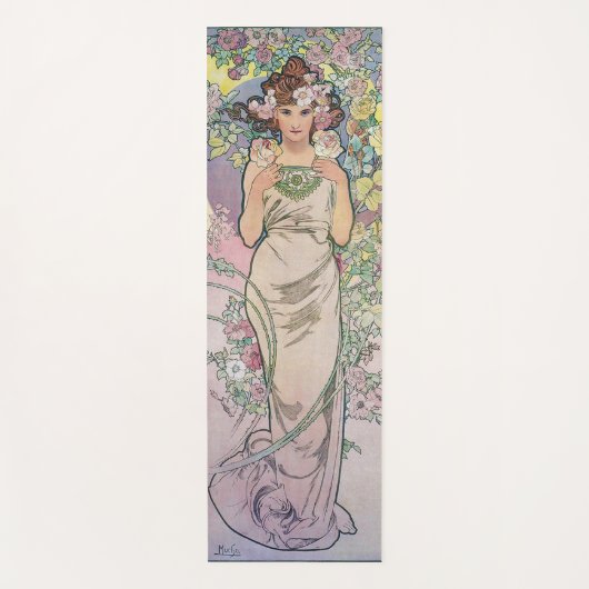 Roos (vier bloemen), Alphonse Mucha Yogamat (Voorkant)