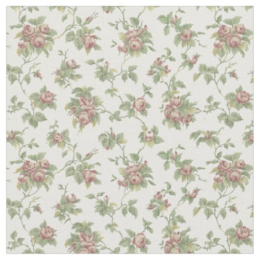  Roos Vine Floral Pattern Stof (Close Up)