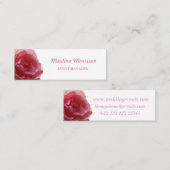 Roos, Visitekaartje, Afmeting: Mini, 7,6 cm x 2,5 Mini Visitekaartje (Voorkant / Achterkant)