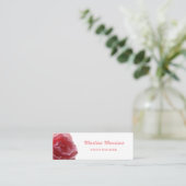 Roos, Visitekaartje, Afmeting: Mini, 7,6 cm x 2,5 Mini Visitekaartje (Staand voorkant)