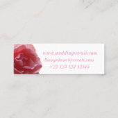 Roos, Visitekaartje, Afmeting: Mini, 7,6 cm x 2,5 Mini Visitekaartje (Achterkant)