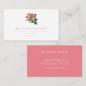  Roos Visitekaartje van Floral Design (Voorkant / Achterkant)
