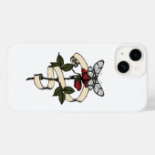 Roos & Vlinder Mok – Botanische Elegantie Case-Mate iPhone Case (Achterkant (horizontaal))