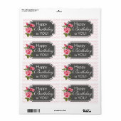  Roos vogeldaglabels Etiket (Full Sheet)