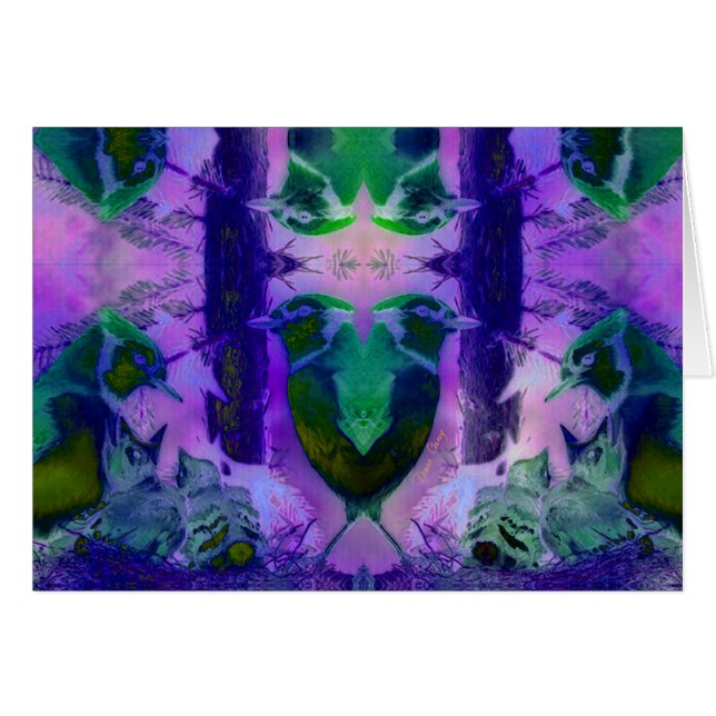 Roos vogels - Violet & Roze cyclus (Voorkant Horizontaal)