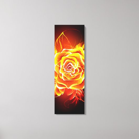 Roos voor bloei canvas afdruk (Voorkant)