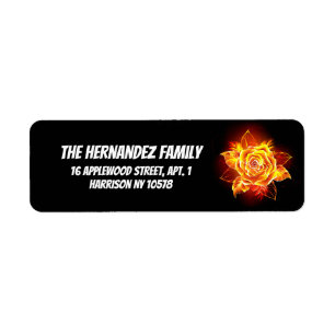 Roos voor bloei etiket