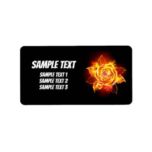 Roos voor bloei etiket