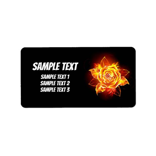 Roos voor bloei etiket (Voorkant)