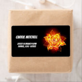 Roos voor bloei etiket (Insitu)