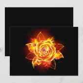 Roos voor bloei feestdagenkaart (Voorkant / Achterkant)