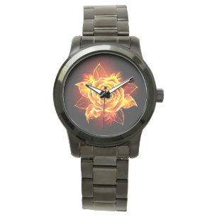 Roos voor bloei horloge
