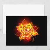 Roos voor bloei kaart (Voorkant / Achterkant)