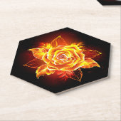 Roos voor bloei kartonnen onderzetters (Schuin)