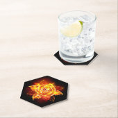 Roos voor bloei kartonnen onderzetters (Insitu)