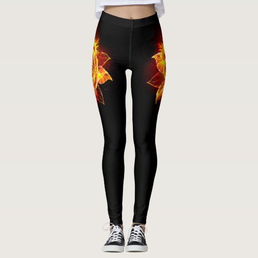 Roos voor bloei leggings (Voorkant)