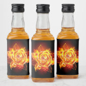 Roos voor bloei likeurfles etiket (Flessen)