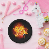 Roos voor bloei papieren bordje (Feest)