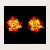 Roos voor bloei visitekaartjes (Buitenkant ongevouwen)