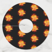 Roos voor bloei wijnglaslabel (Achterkant)