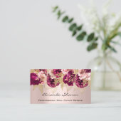 Roos voor bruiloft Floral Logo QR CODE Visitekaartje (Staand voorkant)