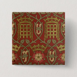 roos voor buisleidingen, voor reproductiedoeleinde vierkante button 5,1 cm