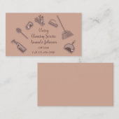 Roos voor het schoonmaken van het huis - Kantoor Visitekaartje (Voorkant / Achterkant)