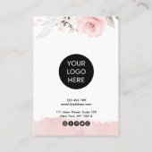 Roos voor kalligrafie Gold Floral Earring display  Visitekaartje (Achterkant)