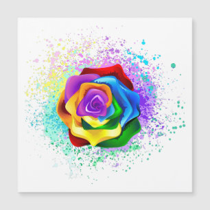 Roos voor kleurrijke regenboog