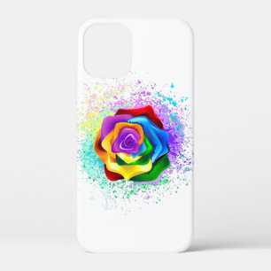Roos voor kleurrijke regenboog iPhone 12 mini hoesje