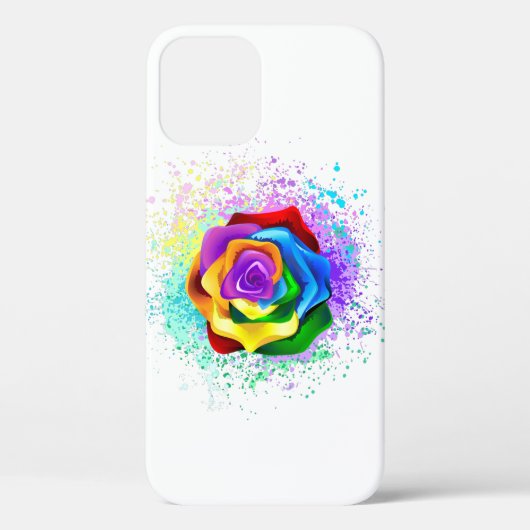 Roos voor kleurrijke regenboog Case-Mate iPhone case (Achterkant)