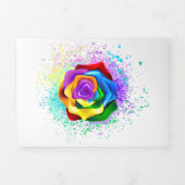 Roos voor kleurrijke regenboog drieluik aankondiging (Cover)